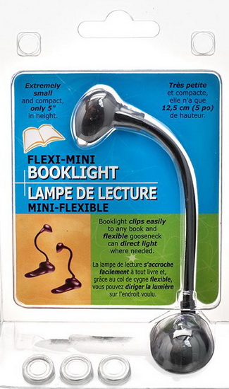 Mini lampe de lecture flexible noir - 