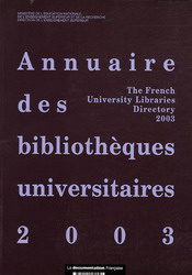 Annuaire 2003 des bibliothèques francais - COLLECTIF