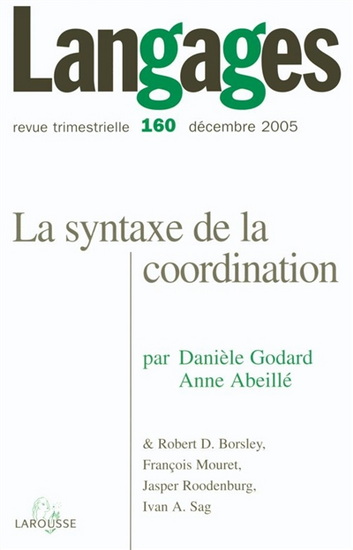 La Syntaxe de la coordination - COLLECTIF