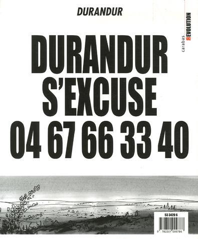 Durandur s&#39;excuse - COLLECTIF