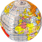 Globe terrestre gonflable