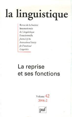 La Reprise et ses fonctions - COLLECTIF