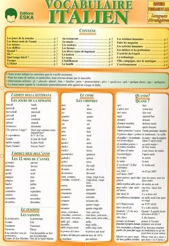 Le Vocabulaire italien - ROSETTA MORSELLI
