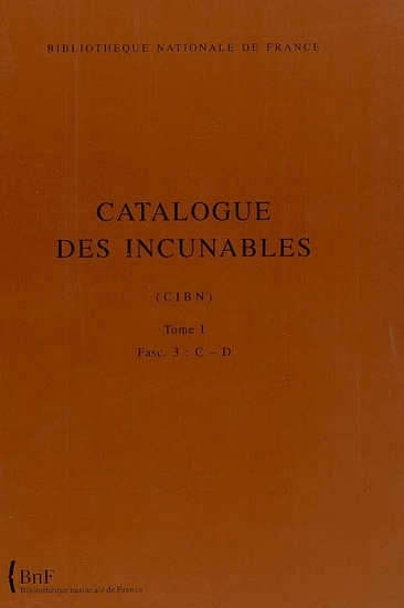 Catalogue des incunables - COLLECTIF