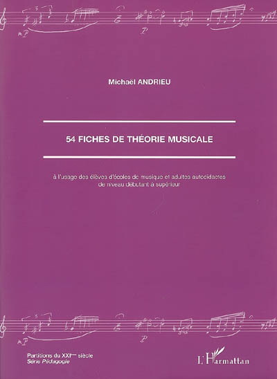 54 fiches de théorie musicale - MICHAEL ANDRIEU
