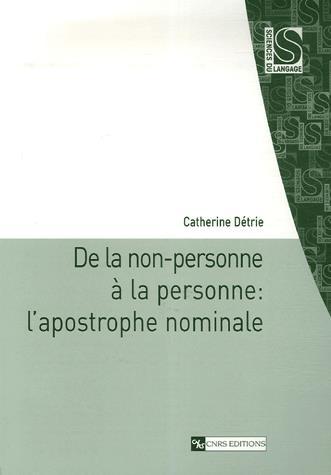 De la personne à la... - CATHERINE DETRIE