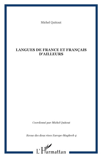 Langues de France et français d&#39;ailleurs - COLLECTIF