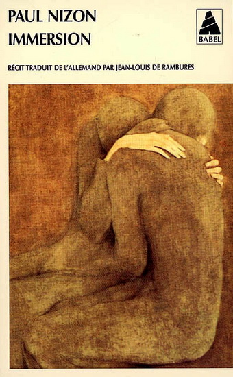 Immersion - PAUL NIZON