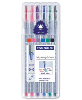 Ens. 6 gel-liner Triplus coul. classique - VI