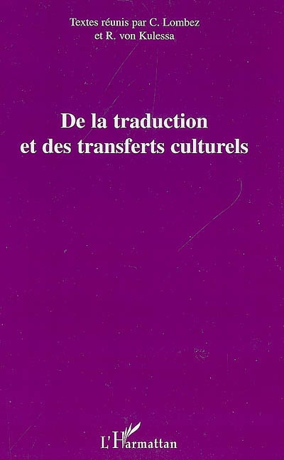 De la traduction et des transferts culturels - COLLECTIF