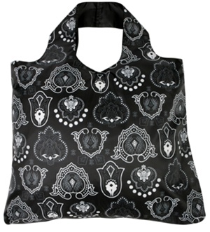 Sac épicerie compact Paisley noir - V