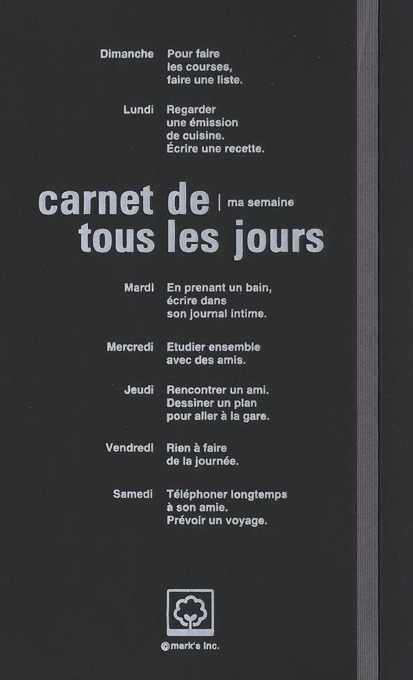 Journal de tous les jours noir - 