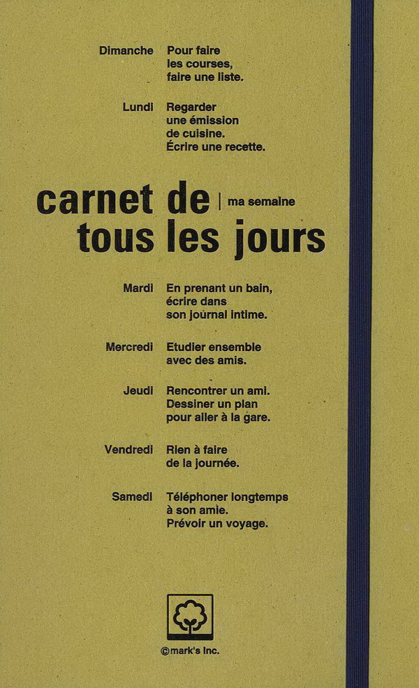 Journal de tous les jours jaune - 