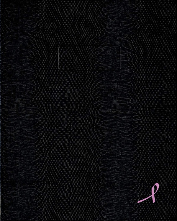 Livre notes noir ruban rose 9¼x7¼