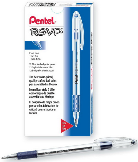 Stylo à bille R.S.V.P. fin bleu