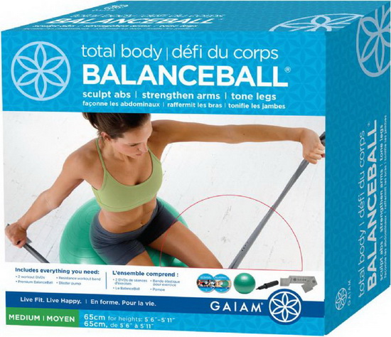 Ens. DVD & balle d'équilibre 65cm vert - ACCESSOIRES