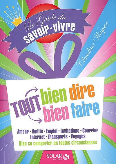 Guide du savoir-vivre - CLAUDINE WAYSER